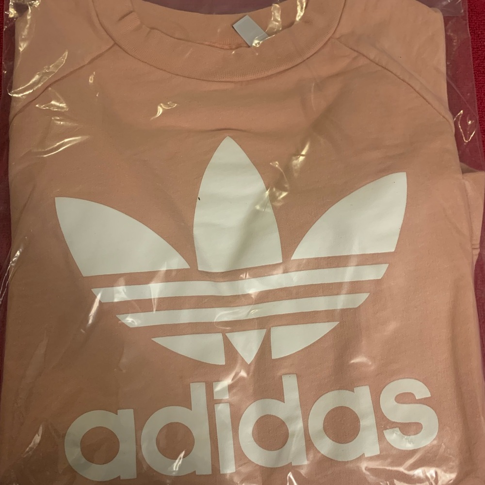 Adidas Kids Peach Sweatshirt with White Logo